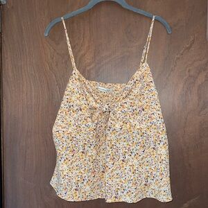 NWT Abercrombie & Fitch yellow floral tank top sz XL 🌼